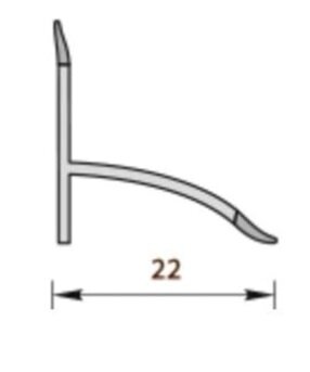 Бордюр на ванну на плитку Stella белый Идеал 2000х22х22 мм (упак. 25 шт.)