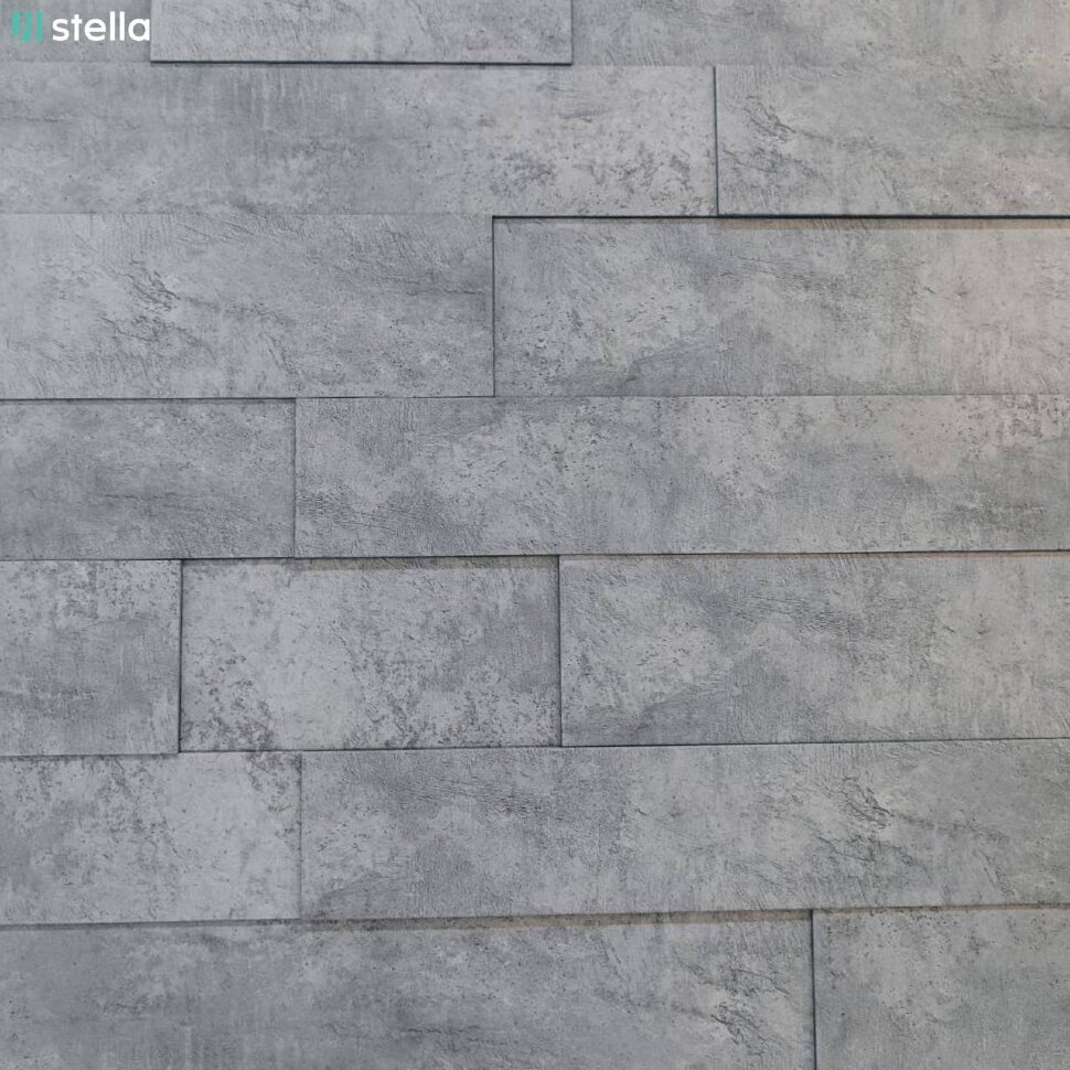 Панели МДФ 3D STELLA Premium Бетон Чикаго (упак. 18шт = 1,13м²)
