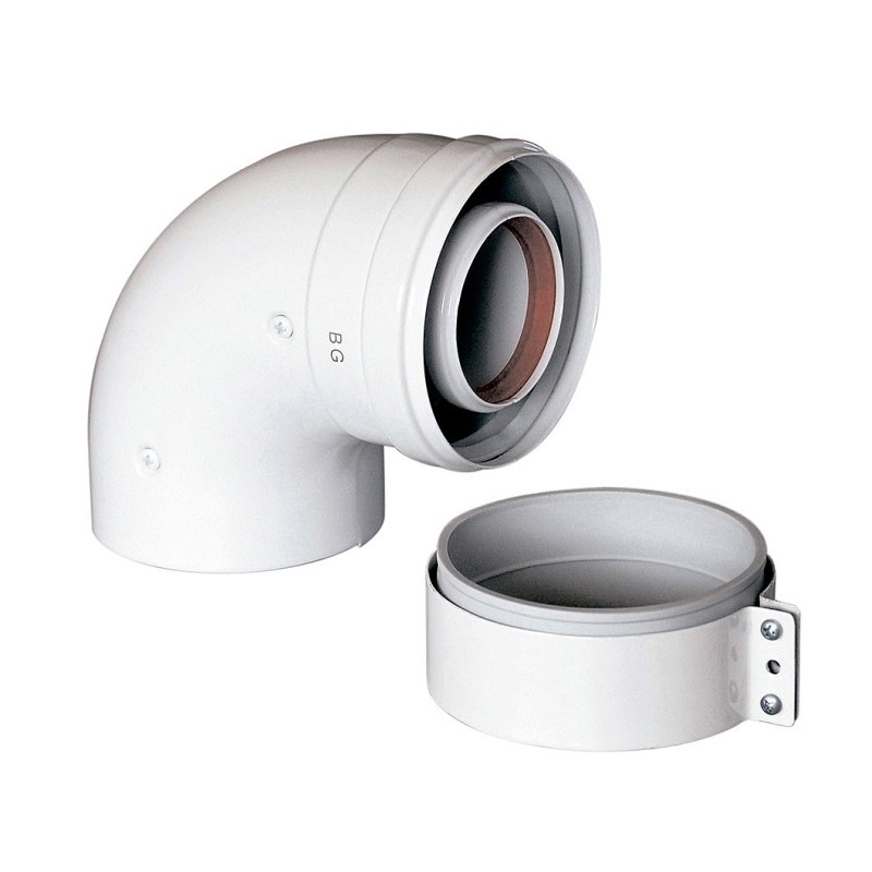 Коаксиальный отвод Baxi 125/80 90°
