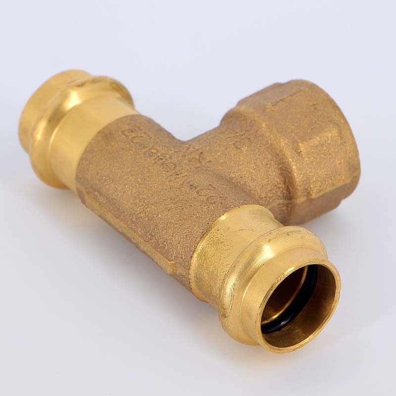 Тройник пресс-Н бронза Sanpress VIEGA 22x3/4x22