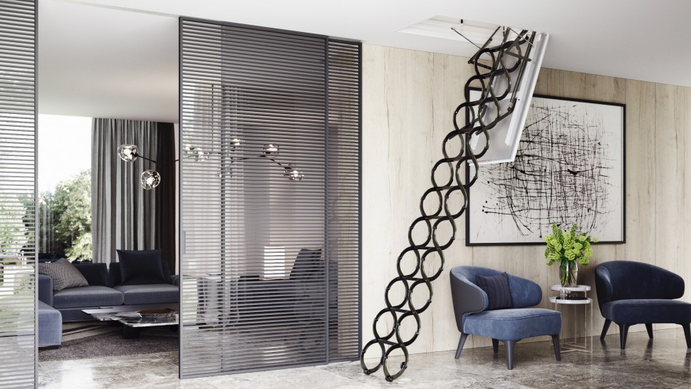 Чердачная лестница Oman NOZYCOWE PP 60x110 см h-3,0m