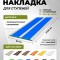 Противоскользящая полоса-порог с двумя вставками 80 мм/6,8 мм синяя 2,7 м