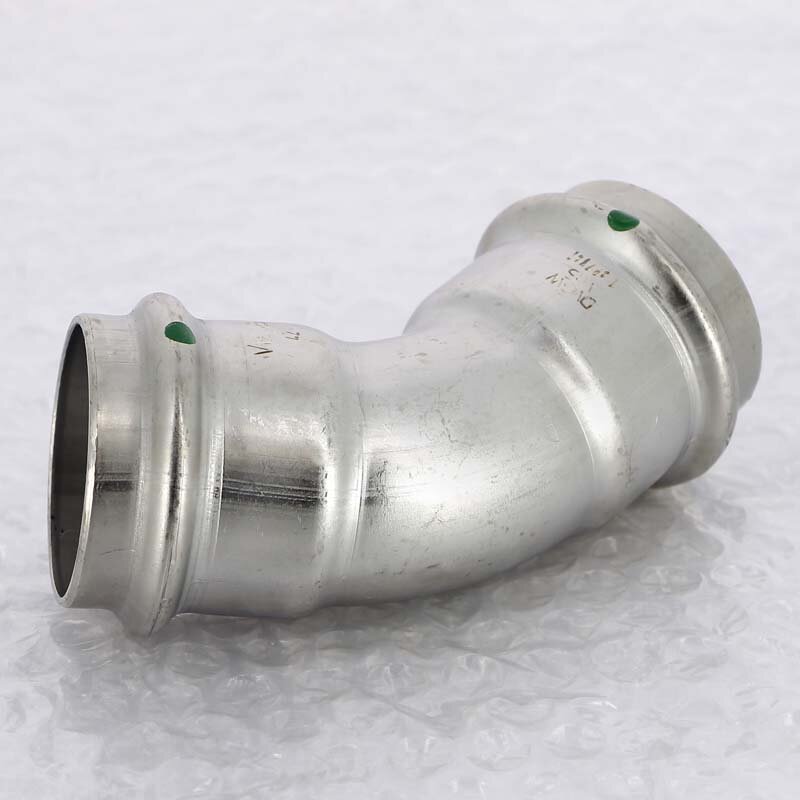 Угол пресс 45 град. нержавеющая сталь Sanpress Inox VIEGA 42