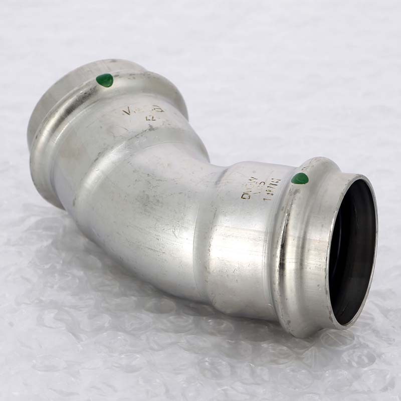 Угол пресс 45 град. нержавеющая сталь Sanpress Inox VIEGA 42
