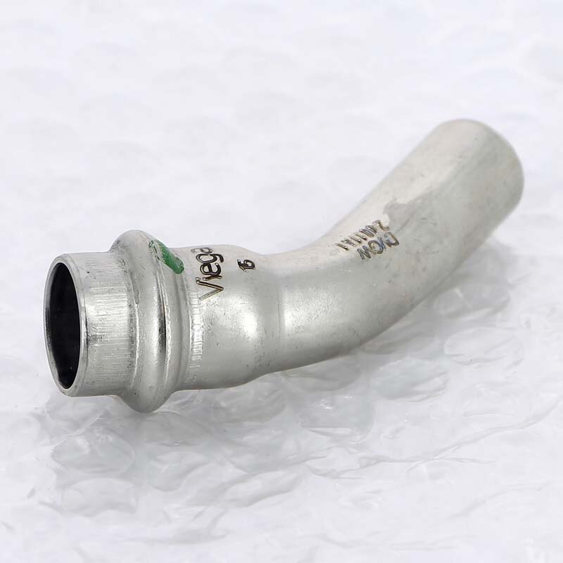 Угол-вставка пресс 45 град. нержавеющая сталь Sanpress Inox VIEGA 15