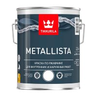 Краска по ржавчине Tikkurila Metallista молотковая черная (2,5 л)