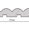 Панель стеновая реечная МДФ  Stella Wave De Luxe Black Lead 2700x119x16  (уп. 4шт = 1,285м²)