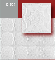 Плитка потолочная инжекционная Stella Декор ЕК D 504 500х500 мм (упак. 36 шт = 9м²)