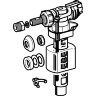 Клапан впускной Geberit тип 380, подвод воды сбоку, 3/8 и 1/2, ниппель из латуни